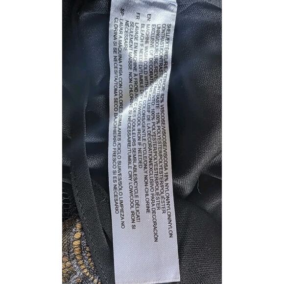 Band of Gypsies Velvet Burnout Slip Dress M Floral Lace Side Slits Lined Y2K - Picture 9 of 12